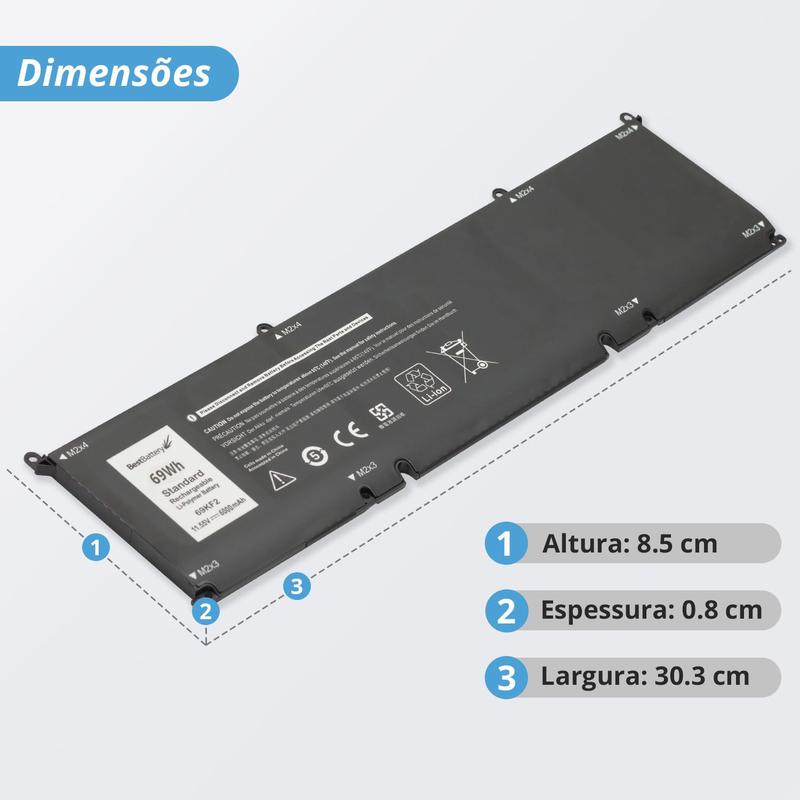 Bateria para Notebook Dell Vostro 16 7000 (7620) - BestBattery